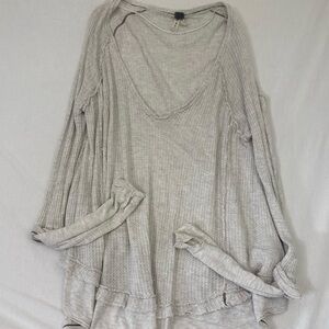 We The Free Light Gray Tunic Top